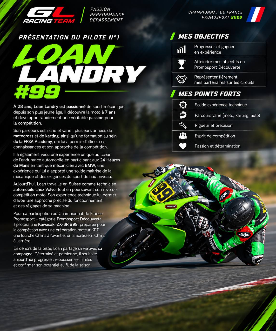 Loan Landry, pilote numéro 99